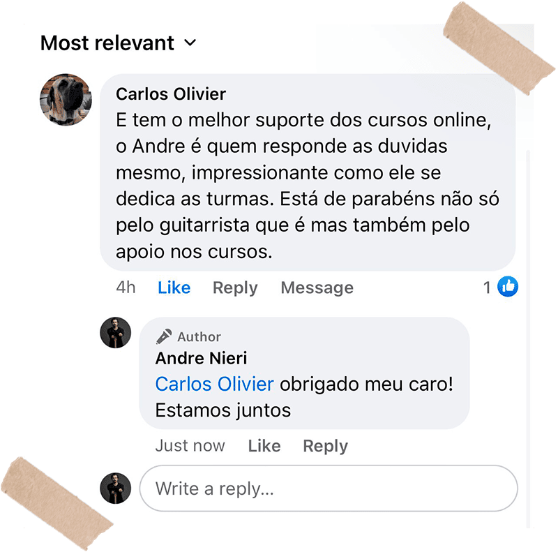 Relato de Carlos Olivier sobre o suporte aos alunos